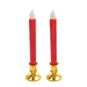Flame head long pole electronic candle lamp smokeless candle religious church wedding decoration LED candles