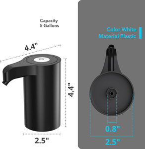 Distributeurs d'eau portables électriques automatiques miniatures pour bouteilles en plastique de 20 litres (5 gallons) USB – Idéal pour la maison et les appareils électroménagers - Product Image 2