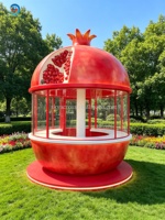 Conteneur d'expédition artistique en fibre de verre, personnalisé en usine, grand et moderne, pour stand de vente de fruits en extérieur
