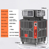 Approvisionnement d'usine économie d'énergie 25000m ³/h 2200W 220V/50Hz onduleur Air eau refroidissement froid plug-in refroidisseur pour ferme avicole