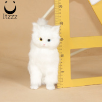 Jouets de Simulation chat en peluche, poupée d'animaux réaliste, pour enfants, décoration de maison, cadeau de bébé