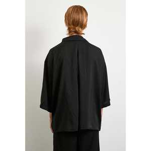 Camisa Moderna Romántica Fluida para Mujer, Blusa Negra de Chifón para Uso Diario, Estilo Ecológico - Product Image 1