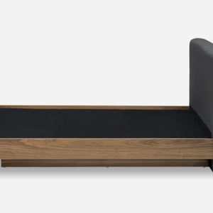 Meubles de maison modernes, lit double à plateforme basse en bois massif, cadre de lit Queen King avec tête de lit rembourrée - Product Image 3