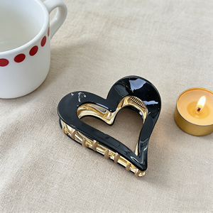 Pinzas de Pelo con Diseño Hueco Estilo Coreano, Doble Capa, Forma de Corazón, para Mujeres y Niñas, Accesorios para el Cabello - Product Image 4