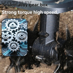 Mini Cultivador <span class=keywords><strong>con</strong></span> Motor a Batería de Iones de Litio, Aporcador de Suelo, Ligero, Pequeño, Eléctrico, para Uso Doméstico - Product Image 3