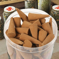 Conos de Incienso Ecológicos de Madera de Sándalo con Aroma a Benjoín Natural de la India, Aromáticos para Porta Incienso, Etiqueta Personalizada, para el Hogar