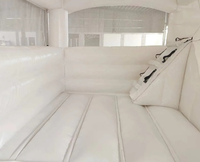 Videur gonflable blanc commercial avec toboggan combiné de maison de rebond de château de mariage de saut plein d'entrain détachable