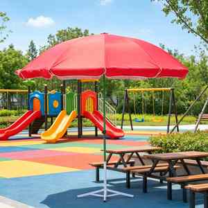 Sombrilla Doble de 150 cm, Resistente al Viento, Protección UV, Impermeable, Parasol Comercial para Puesto de Mercado, Playa, Patio, Jardín - Product Image 1