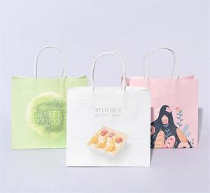 Custom Wholesale Cute Cartoon Senior Children <b>Gift</b> <b>Bag</b> Kraft Paper Tote Packaging <b>Bags</b> With Colorful Handle - Product Image 4