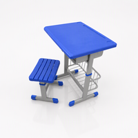 Ensemble de bureau et chaise pour étudiants, idéal pour les salles de classe du primaire et du collège, bureau et chaise ergonomiques en métal