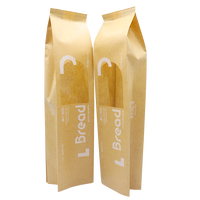 JM emballage personnalisé production en usine sac d'emballage PE pour pain fenêtre arrière gousset latéral scellé pour usage alimentaire industriel