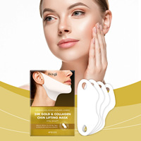 Masque liftant pour le menton en collagène or 24 carats, rétinol, vitamine E, pour les rides du visage et du cou