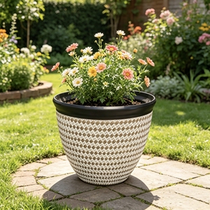 Pots de fleurs ronds en plastique simples et durables pour plantes vertes en pot, anti-chute, pour salon et balcon - Product Image 4