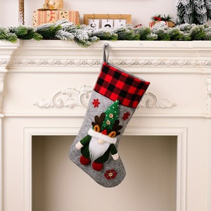 Gnome renne 3D pour enfants et famille, décoration de Noël classique en plaid rouge et <span class=keywords><strong>noir</strong></span>, douce et écologique, pour cheminée, manteau de cheminée, arbre de Noël - Product Image 4