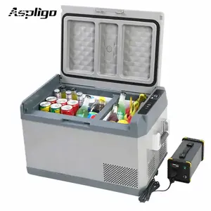 55L Compressor Solar Camping Refrigerador 12V portátil caminhão carro frigoríficos camping geladeira freezer carro para viagens