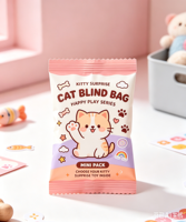 Mini Pack Personnalisé Impression Mate Sac Mystère Chat Surprise Jouet de Collection Emballage Scellé à l'arrière Pochette Oreiller Sac Mylar