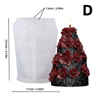 Blumenförmige Lebensmittelechte Silikon-Duftkerzen-Kuchenform Wiederverwendbar Umweltfreundlich Hitzebeständig Ungiftig Spülmaschinen- und Ofenfest