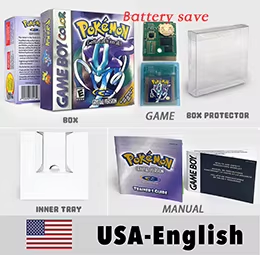 High-quality <b>Wired</b> Battery Save Cart Game Boy Color (GBC) Game Cartridge with Box-Crystal Design Multi-color - Product Image 5