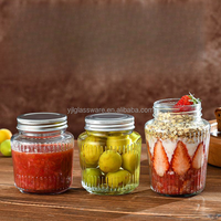 Food Grade Available Different Sizes Unique Design Glass Fruit Jam Jar Small Jam Jars Jam Bottle Glass Jar