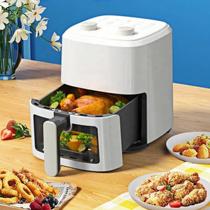 Freidora de Aire Digital de Plástico de 5L, Tipo Split, Fácil de Limpiar, para Uso Doméstico Individual, con Asador Multifuncional, Personalizada de Fábrica - Product Image 1