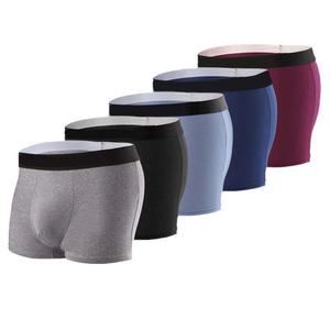 CELINN Custom Brand <b>Mens</b> Long Boxer Brief <b>Stretch</b> Cotton Blend Moisture Wicking Adult Sexy <b>Men</b> Underwear - Product Image 1
