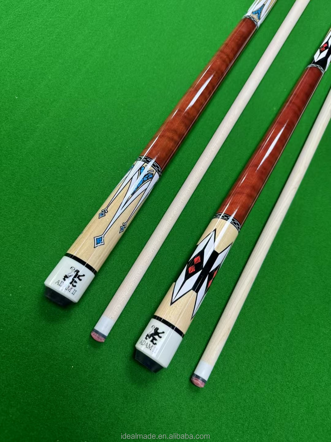 Adam 2 Jump Break Cue - 57 Inch Canada Maple Shaft, 13.4mm Tip