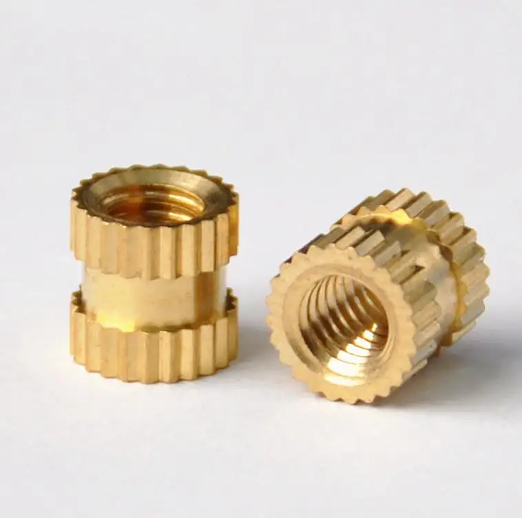 Customized m3 m4 m6 m8 Knurled Metal Brass Thread Insert Nut for Plastic Threaded Inserts Nuts