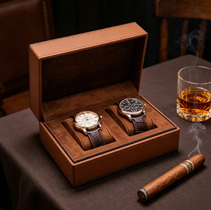 Support de montre rectangulaire classique en cuir artificiel personnalisé haut de gamme avec logo, boîte cadeau élégante pour la Saint-Valentin - Product Image 4