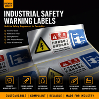 Étiquettes autocollantes en PVC holographiques mates argentées personnalisées YSB, imperméables, anti-contrefaçon, plaques signalétiques électriques et autocollants personnalisés