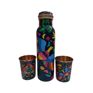 Handmade Designer Pure Copper Water Glass and Jug Setmodern Unique Classic Stylish Decorative Honeycomb Design - Product Image 2