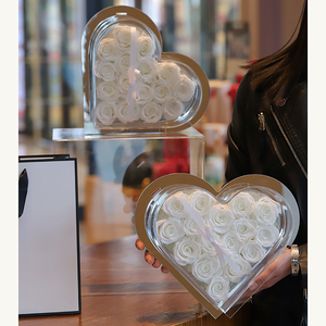 Vendita calda acrilico a forma di cuore scatola a specchio rose conservate per san valentino e festa della mamma decorazioni per la casa e regali per la ragazza - Product Image 3