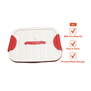 Caja de Almacenamiento Plegable de Plástico PP de 6L, Multicolor, con Tapa Impermeable y Hermética, Diseño Moderno, Organizador Portátil, Ecológico - Product Image 1