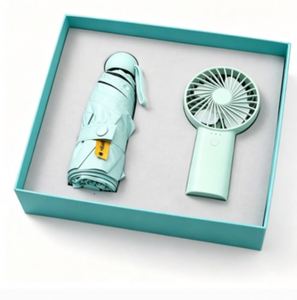 ร่มพับขนาดเล็กพกพาสะดวกพร้อมพัดลม พิมพ์โลโก้ตามสั่งสำหรับขายส่งแบบใหม่ - Product Image 1