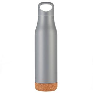2026 New Trend <b>Bottle</b> Double Wall Stainless Steel 316 Insulated 450ml Water <b>Bottle</b> with Eco-Friendly <b>Cork</b> Base for Daily Use - Product Image 3