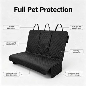 Housse de siège de voiture pour chien à fond rigide, antidérapante, imperméable, type hamac, pour protection de la banquette arrière - Product Image 4