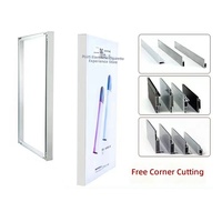 Profilé en aluminium extrudé pour cadre de boîte à lumière LED, idéal pour la publicité, tissu SEG, boîte à lumière mince double face, durable et écologique