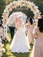 Kit de Matériaux DIY pour Rideau de Fleurs Suspendues - Décoration Murale en Corde Plastique pour Mariage, Style Art Déco
