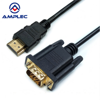 Cable Convertidor de HDTV a VGA, Chapado en Oro, para Proyección Transfronteriza, Conexión HDTV a VGA