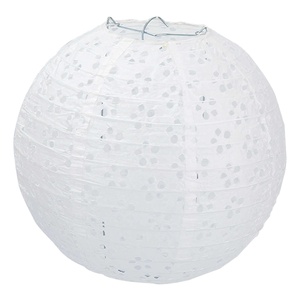 Lanterne en <span class=keywords><strong>papier</strong></span> ronde chinoise/japonaise, lampe d'éclairage ronde pour mariage, fête, ornement, artisanat, paysages extérieurs faits à la main pour la rue - Product Image 2