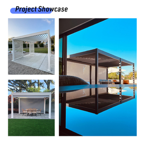 Vente en gros en usine en Chine Gazebo extérieur moderne à toit louvre Couverture de patio Jardin Pergola bioclimatique motorisée en aluminium 3x4m - Product Image 6