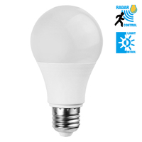 Bombilla de sensor inteligente, buen precio, 9W, sensor de microondas de movimiento de radar, Bombilla Led 80 E27, luz de sensor SMD2835, diseño de iluminación y circuitos
