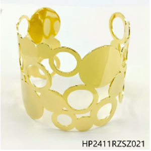 Conjunto de joyería lista para fiesta de uso diario para mujer, cadena de acero inoxidable chapada en oro con forma de Xoxo, conjunto a juego de cadena Metallica dorada de circón - Product Image 1