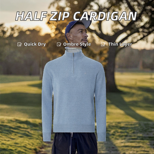 Pull de golf personnalisable à manches papillon, col rabattu, séchage rapide, en acrylique, pour homme, fin, hiver - Product Image 2