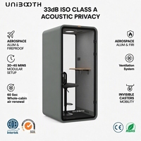 Cabina Telefónica Insonorizada de Calidad Premium con Reducción de Ruido de 33dB, ISO 23351, para Exposiciones, Eventos, Oficinas, Salas y Bibliotecas, Venta al Por Mayor