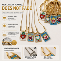 Go2boho Chaîne en Or Cœur d'Amour Collier Perlé Pendentif Femme Fait Main Bijou de Mode Bohème d'Été Colliers Perles Miyuki