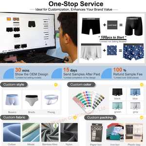 Custom Brand <b>Men's</b> <b>Long</b> Leg Sports <b>Underwear</b> Boxers Shorts Eco-friendly Boxer Breathable Soild Plus Size Boxer Briefs for <b>Men</b> - Product Image 4