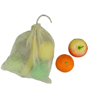 100% cotone Eco Friendly Mesh borsa Shopping drogheria sacchetti di rete per la verdura frutta Packaging