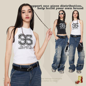 2024 été nouveau lavé et ancien impression numérique gilet femmes pur désir rue danse Hottie sans manches débardeurs - Product Image 2