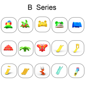 Trẻ em mẫu giáo đầy màu sắc thiên đường trượt ngoài trời trẻ em nhỏ đáng yêu nhựa mẫu giáo sân chơi lớn ngoài trời trượt - Product Image 5