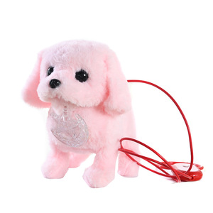 Perro <span class=keywords><strong>de</strong></span> juguete eléctrico <span class=keywords><strong>de</strong></span> peluche transfronterizo, simulación <span class=keywords><strong>de</strong></span> mascota electrónica, muñeco <span class=keywords><strong>de</strong></span> perro que camina y mueve la cola con campana, juguete para niños - Product Image 6
